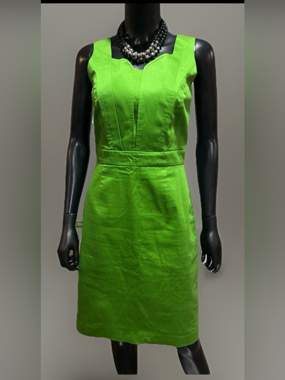 Alex Marie green sweetheart neckline sheath dress sleeveless sz 4